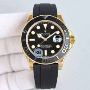 Rolex Super Clone Yacht-Master watch, equipped with a 11 replica of the 3235 movement, features a 42mm white case 1250 gold case 1300C dial