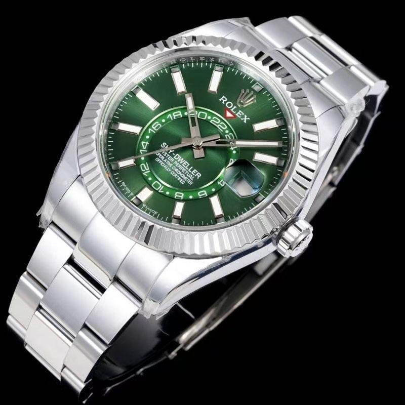 2 Super Clone Rolex Sky-Dweller white with mint green dial 42mm m336934-0001