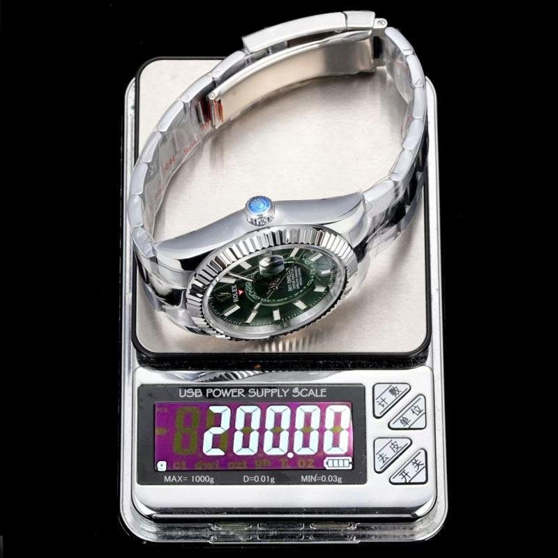 8 Super Clone Rolex Sky-Dweller white with mint green dial 42mm m336934-0001