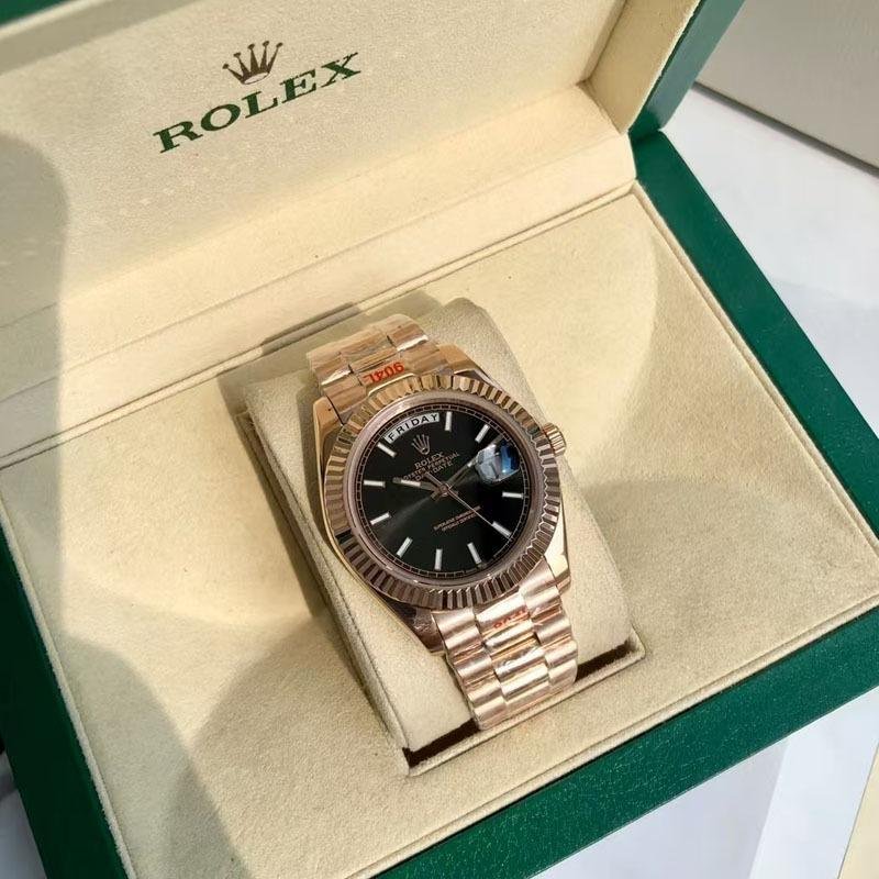 9 Super Clone Rolex Day-Date watch 1:1 perfect replica rose gold case 40mm m228235-0055