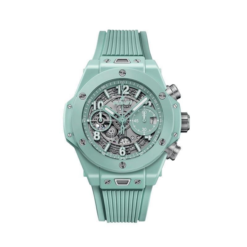 Clone Hublot Big Bang Unico Mint Green Ceramic High-end clone Hublot Big Bang Unico Mint Green Ceramic watch 441.GS.5221.RX