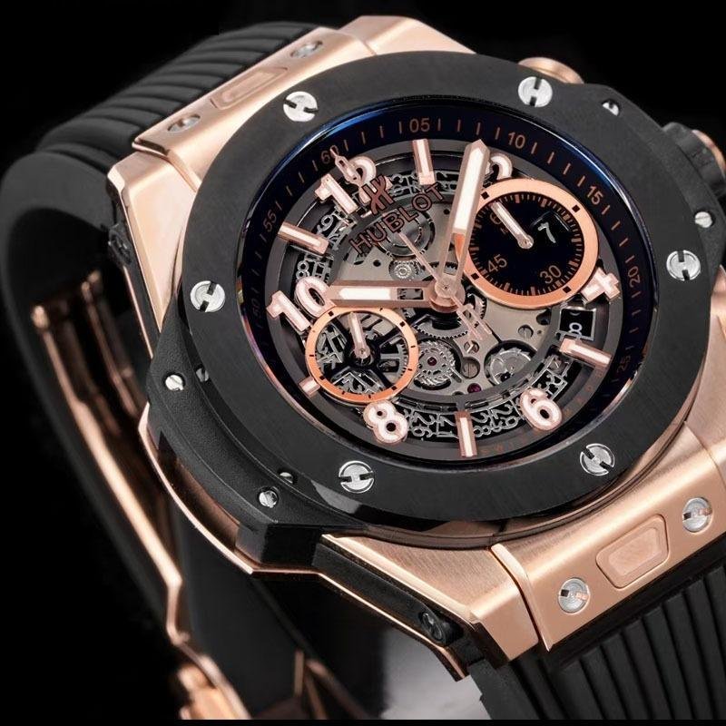 3 Super Clone Hublot Big Bang Unico King Gold Ceramic Watch 421.OM.1180.RX