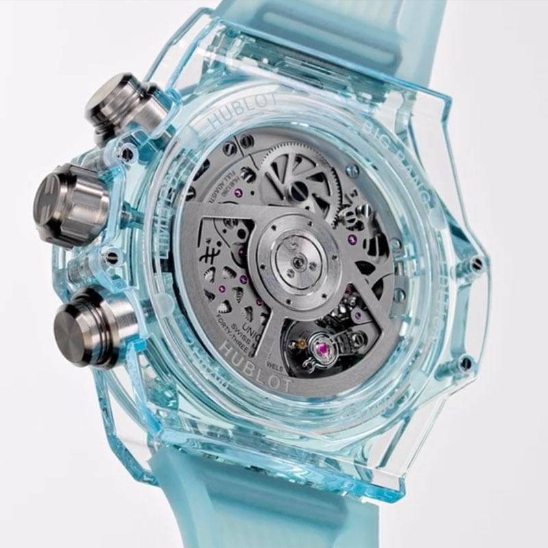 4 Super Clone Hublot Big Bang Unico Water Blue Sapphire 1:1 Replica Watch 44mm 421.JL.4890.RT