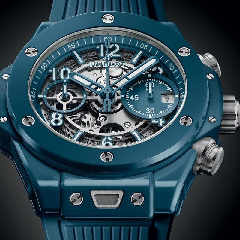 4 Super clone Hublot Big Bang Unico Petrol Blue Ceramic 1:1 replica watch 42mm 441.CIB.1171.RX