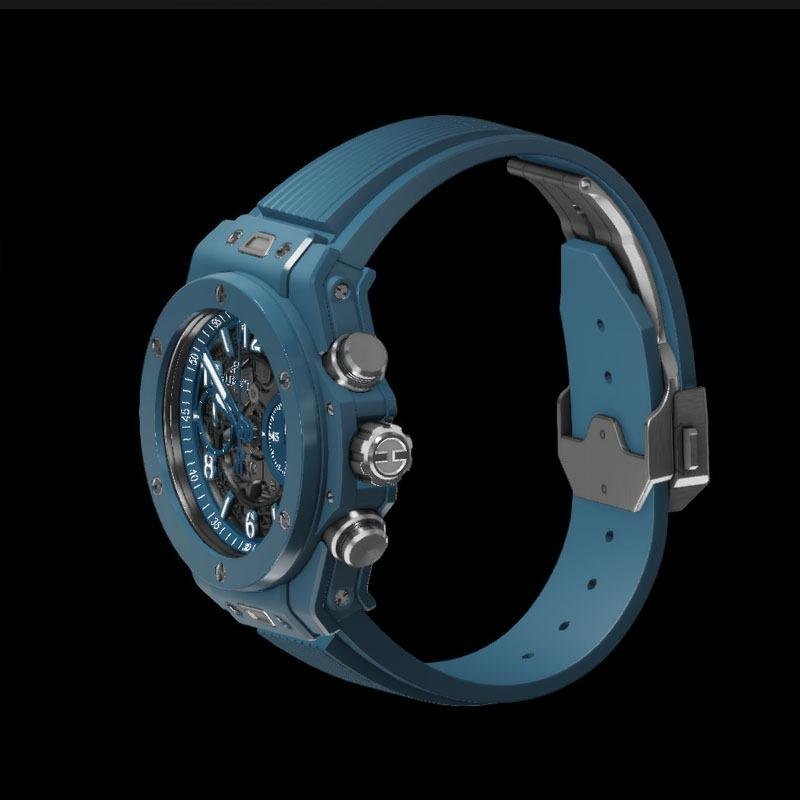 5 Super clone Hublot Big Bang Unico Petrol Blue Ceramic 1:1 replica watch 42mm 441.CIB.1171.RX