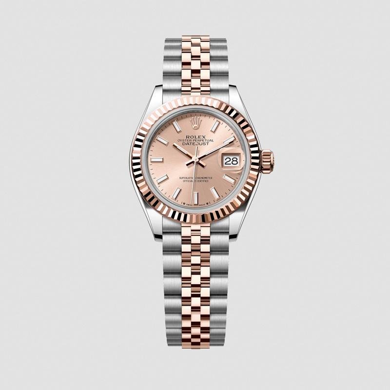 Clone Rolex Lady Catejust 28mm chocolate diamond dial replica wristwatch m279381rbr-0011