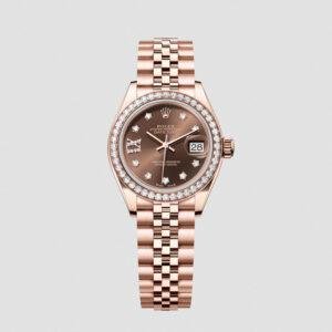 Clone Rolex Lady Catejust Oyster, 28 mm, Everyone gold and diamonds m279135rbr-0002