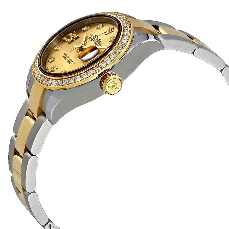 3 Clone Rolex Lady-Datejust 28mm Champagne Diamond Dial m279383rbr-0022 Replica Watch