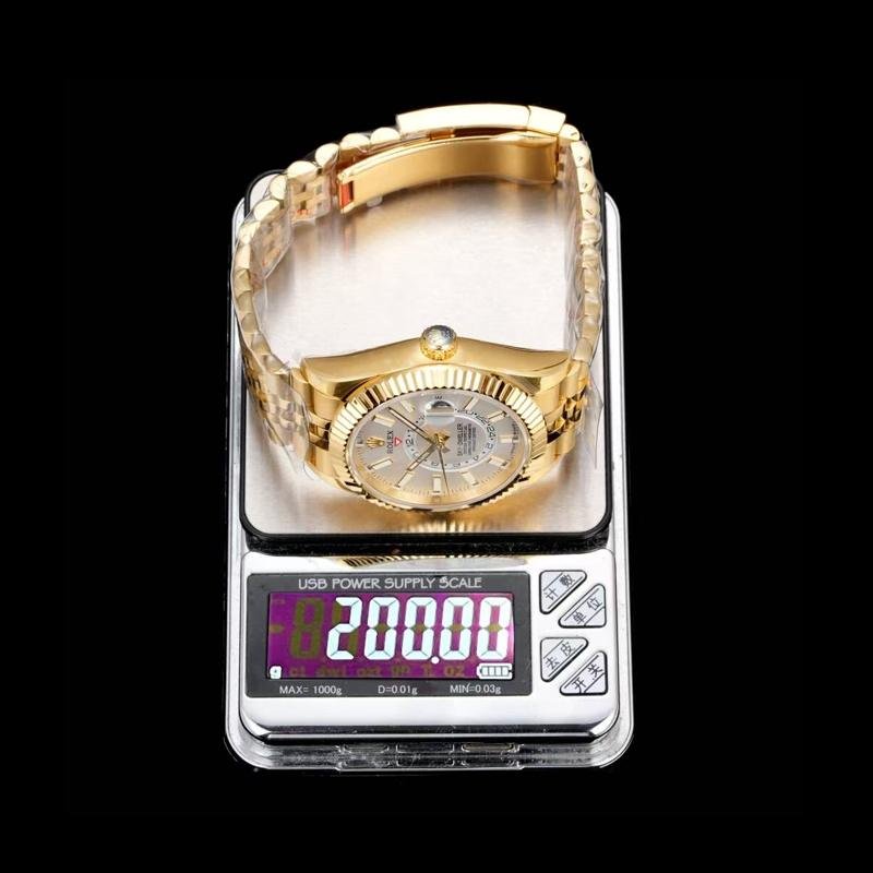 9 Top 1:1 replica Rolex Sky Dweller m336938-0006 gold white disk dual time zone mechanical wristwatch