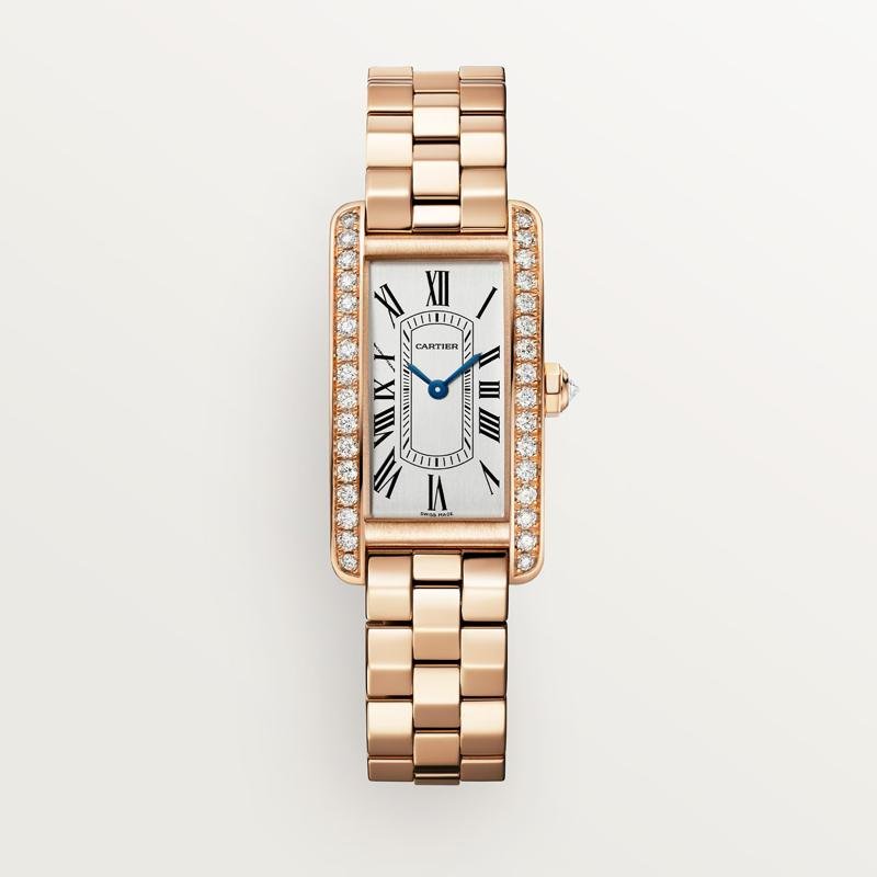 1:1 High-End Clone Cartier Tank Américaine Watch Small Model WJTA0056 Rose Gold
