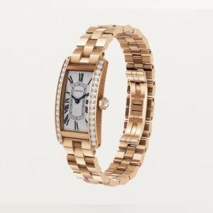 1:1 High-End Clone Cartier Tank Américaine Watch Small Model WJTA0056 Rose Gold